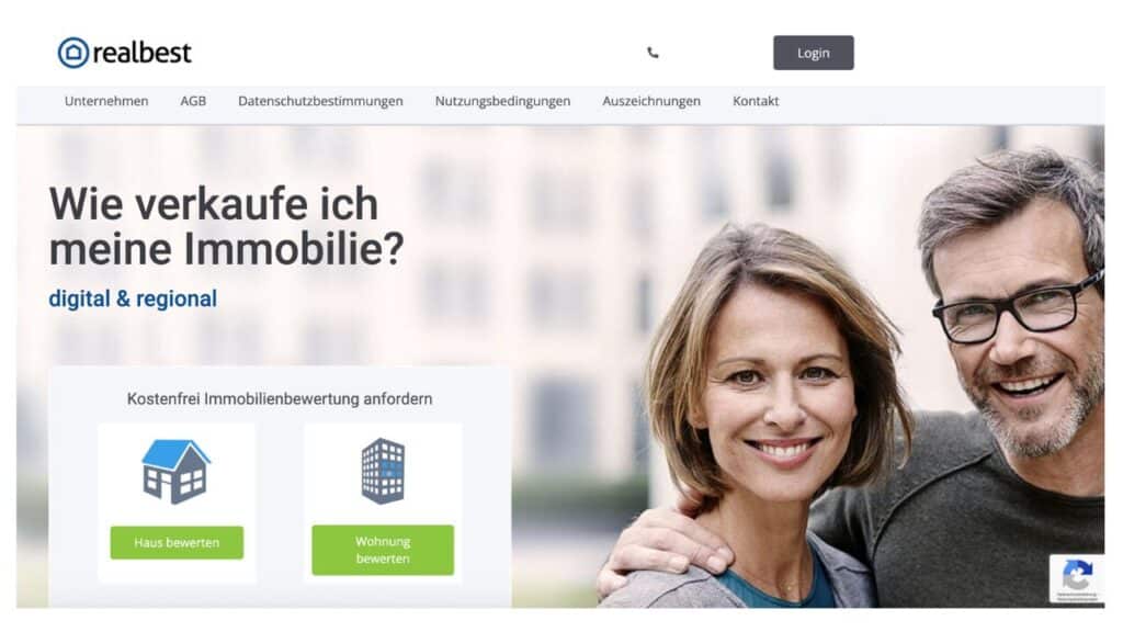 Landingpages für Immobilienmakler Beispiel mit Handlungsaufforderung