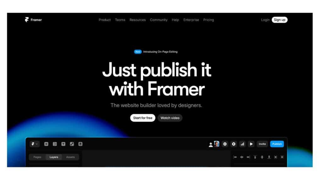 KI-Landingpage Builder Framer
