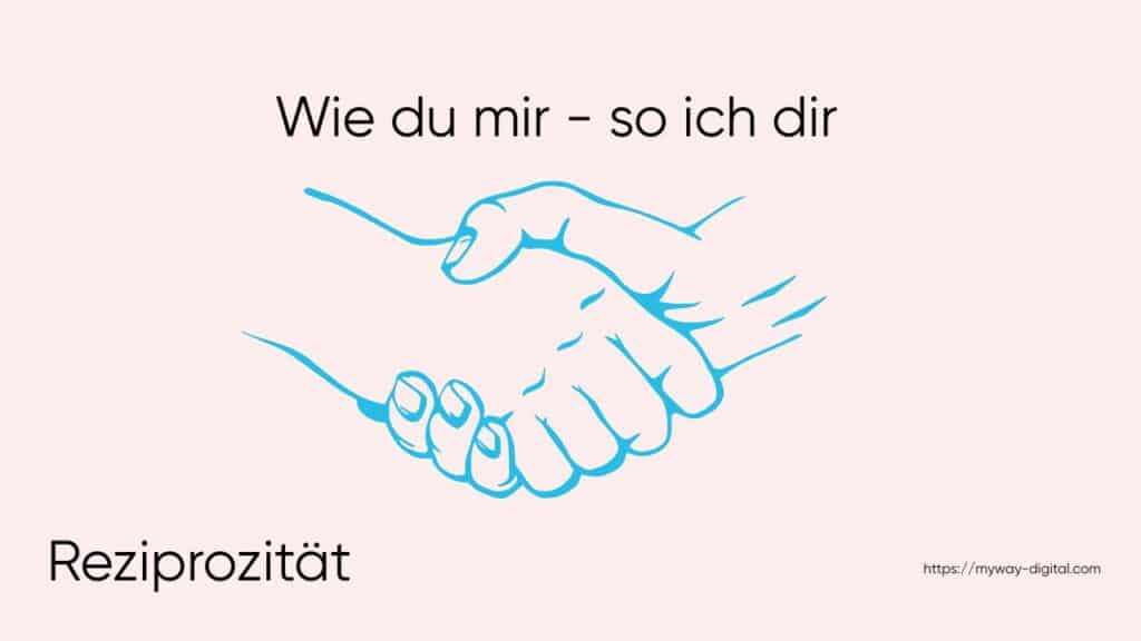 Reziprozität Handshake wie du mir so ich dir