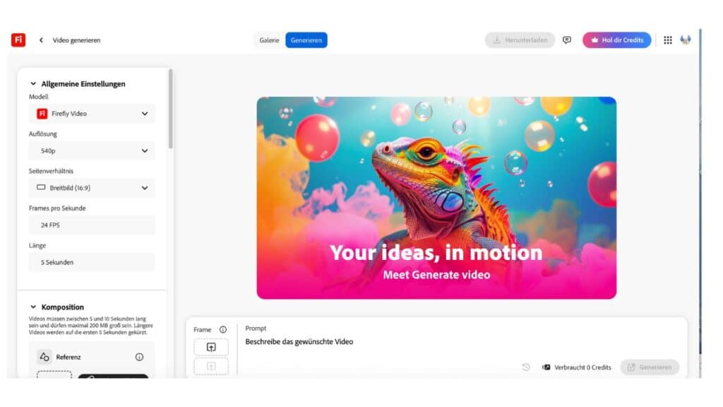 Beste KI-Videotools für YouTube Adobe Firefly