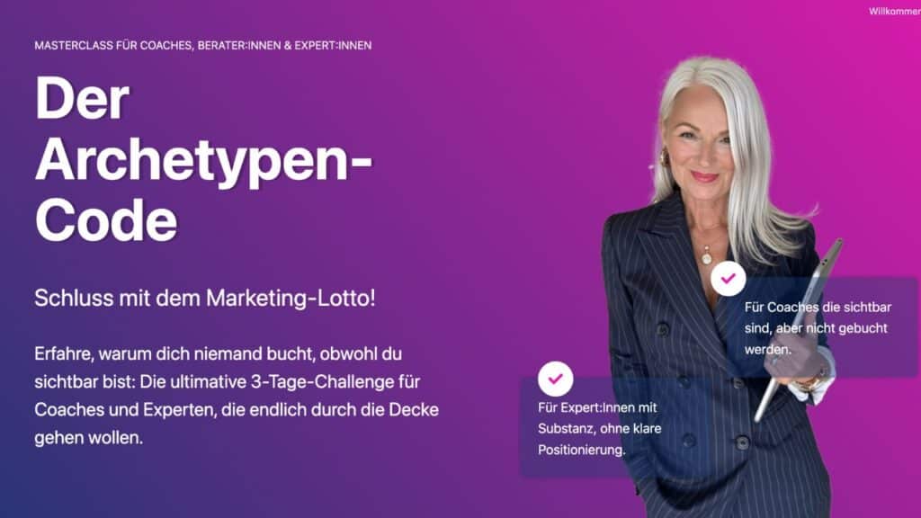 Landingpage erstellen Sample bei masterclass von Doreen Ullrich