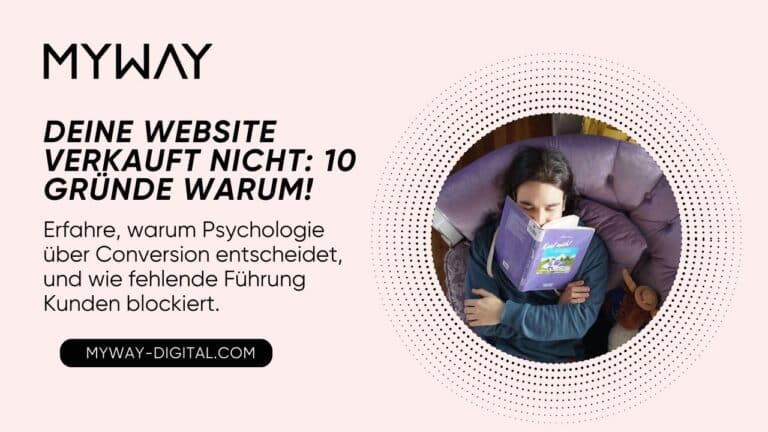 Website verkauft nicht-10 Gründe warum Steve mit Buch am Kopf