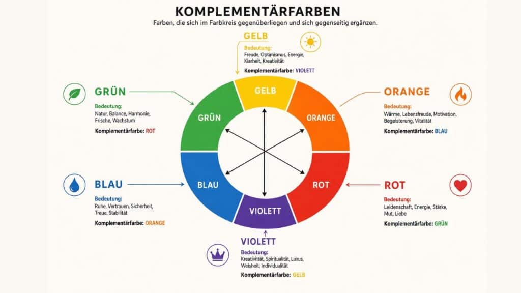 Farben im Marketing -Komplementärfarben