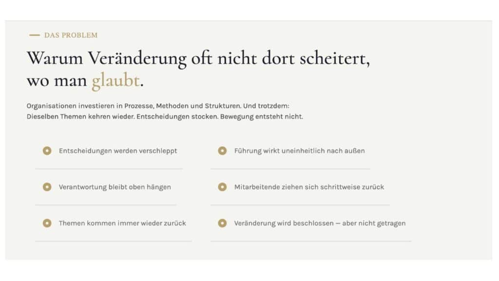 Psychologische Trigger Sample Ästhetische Website